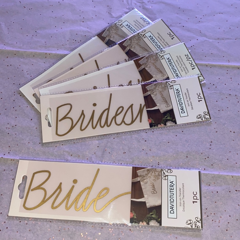 "BRIDE & BRIDESMAIDS " press/iron on